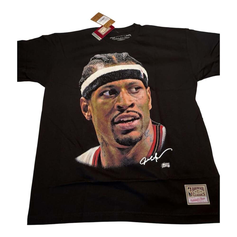Mitchell & Ness NBA Real Big Face Tee 76ers Allen Iverson Size LG